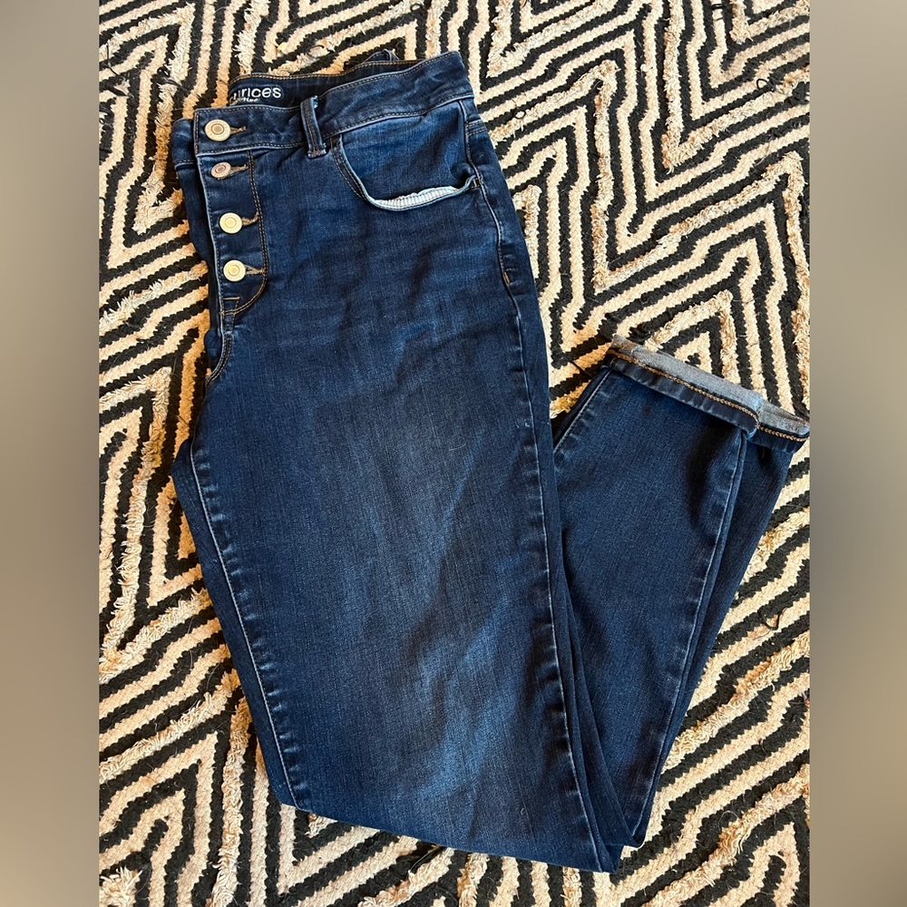 Maurices button fly high rise super stretch jeans